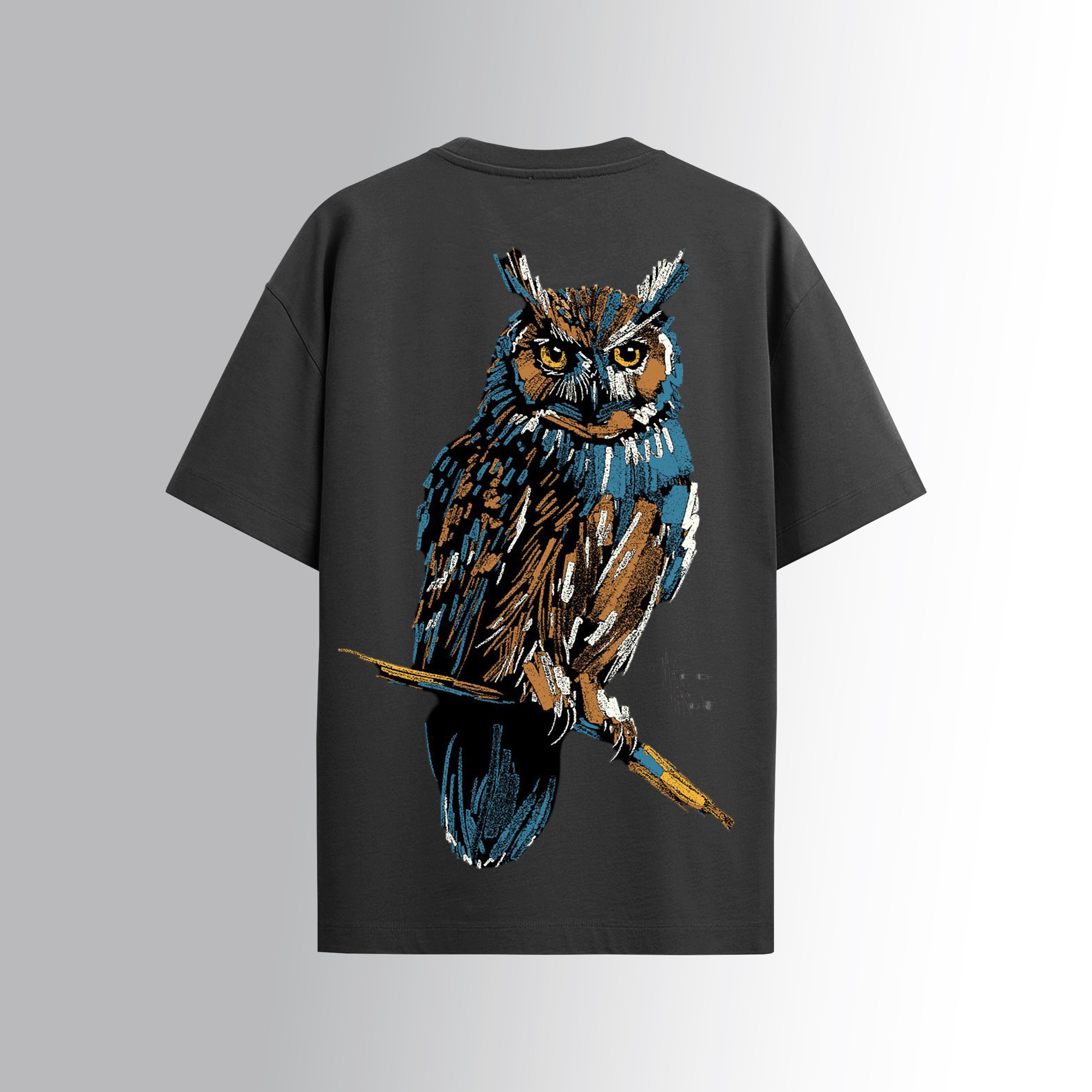 Owl Graphic Streetwear T-Shirt